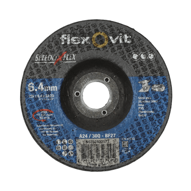 Hovedbilde Flexovit Inox navrondell 125 x 6,4 x 22,23 mm ...